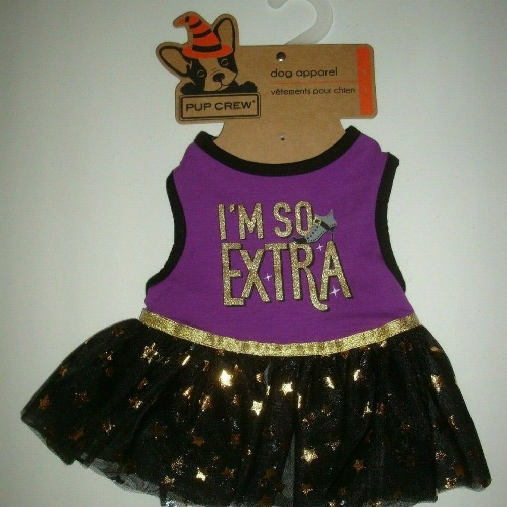 Pup Crew Pet Dog Halloween Costume Ruffle Dress